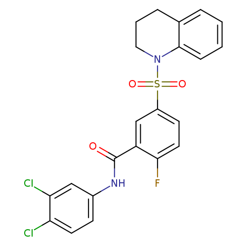 N-(3,4-dichlorophenyl)-2-fluoro-5-(1,2,3,4-tetrahydroquinoline-1-sulfonyl)benzamide