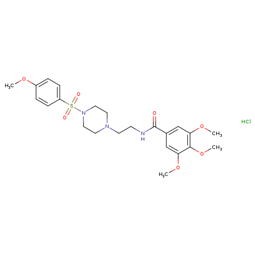 3,4,5-trimethoxy-N-{2-[4-(4-methoxybenzenesulfonyl)piperazin-1-yl]ethyl}benzamide hydrochloride