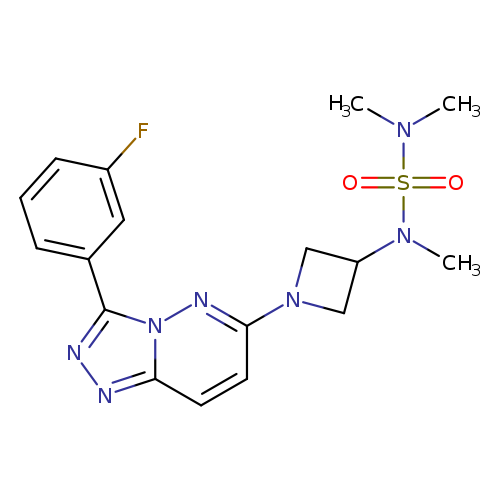 ({1-[3-(3-fluorophenyl)-[1,2,4]triazolo[4,3-b]pyridazin-6-yl]azetidin-3-yl}(methyl)sulfamoyl)dimethylamine