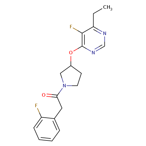 1-{3-[(6-ethyl-5-fluoropyrimidin-4-yl)oxy]pyrrolidin-1-yl}-2-(2-fluorophenyl)ethan-1-one