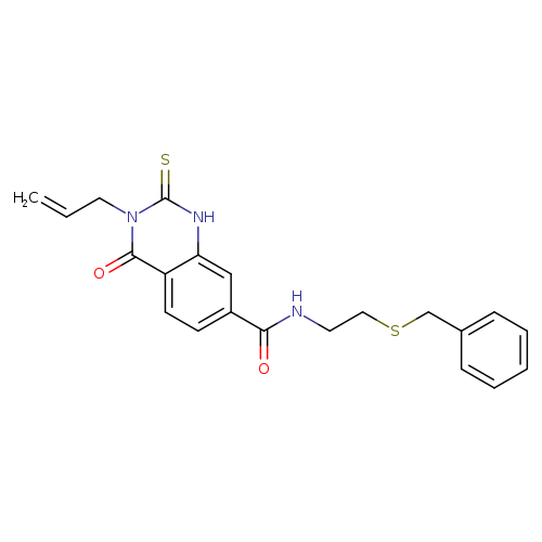 N-[2-(benzylsulfanyl)ethyl]-4-oxo-3-(prop-2-en-1-yl)-2-sulfanylidene-1,2,3,4-tetrahydroquinazoline-7-carboxamide