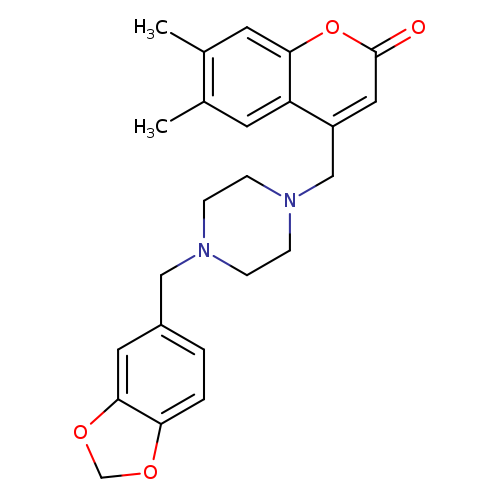 4-({4-[(2H-1,3-benzodioxol-5-yl)methyl]piperazin-1-yl}methyl)-6,7-dimethyl-2H-chromen-2-one