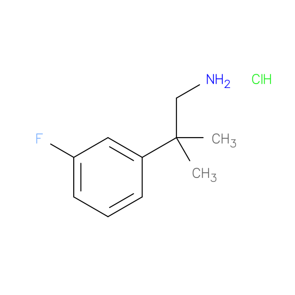 2-(3-Fluorophenyl)-2-methylpropan-1-amine, HCl