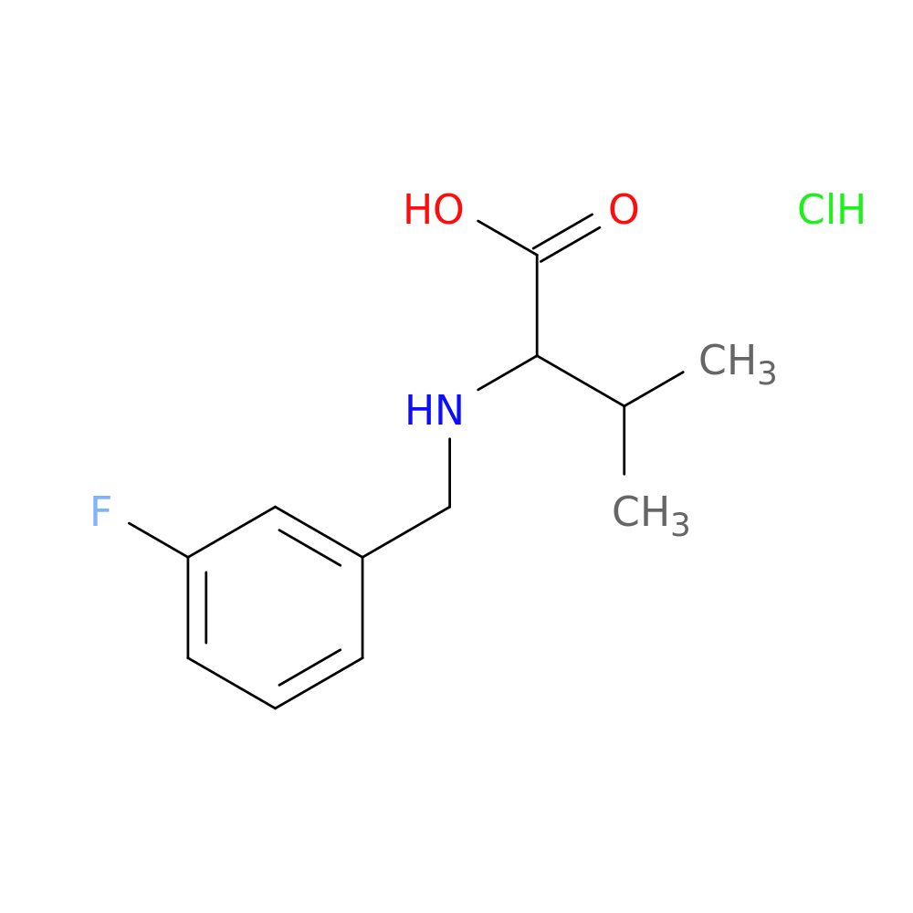 2-{[(3-fluorophenyl)methyl]amino}-3-methylbutanoic acid hydrochloride