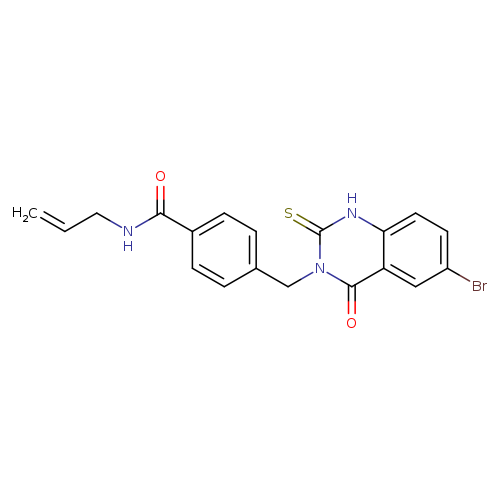 4-[(6-bromo-4-oxo-2-sulfanylidene-1,2,3,4-tetrahydroquinazolin-3-yl)methyl]-N-(prop-2-en-1-yl)benzamide