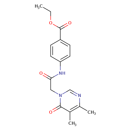 ethyl 4-[2-(4,5-dimethyl-6-oxo-1,6-dihydropyrimidin-1-yl)acetamido]benzoate
