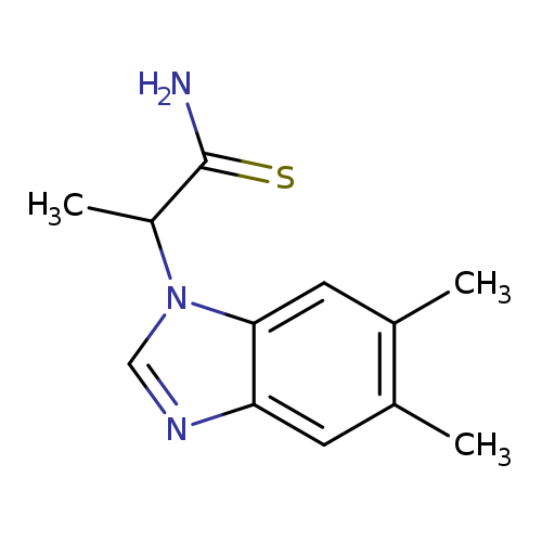 2-(5,6-dimethyl-1H-1,3-benzodiazol-1-yl)propanethioamide