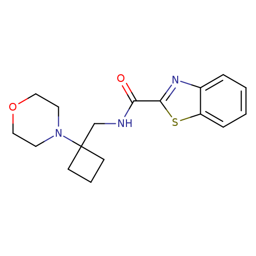 N-{[1-(morpholin-4-yl)cyclobutyl]methyl}-1,3-benzothiazole-2-carboxamide