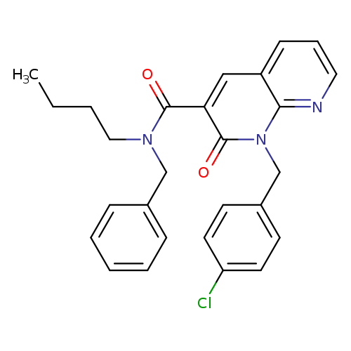 N-benzyl-N-butyl-1-[(4-chlorophenyl)methyl]-2-oxo-1,2-dihydro-1,8-naphthyridine-3-carboxamide