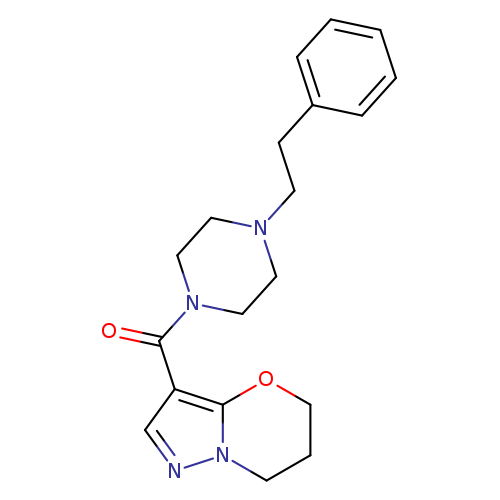 1-(2-phenylethyl)-4-{5H,6H,7H-pyrazolo[3,2-b][1,3]oxazine-3-carbonyl}piperazine