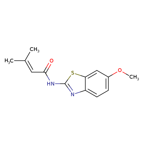 N-(6-methoxy-1,3-benzothiazol-2-yl)-3-methylbut-2-enamide