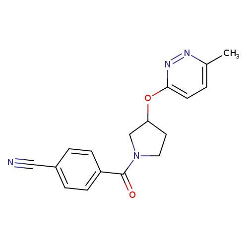 4-{3-[(6-methylpyridazin-3-yl)oxy]pyrrolidine-1-carbonyl}benzonitrile