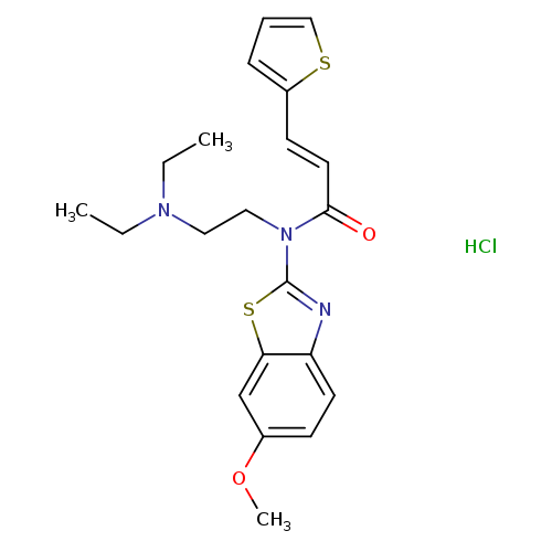 (2E)-N-[2-(diethylamino)ethyl]-N-(6-methoxy-1,3-benzothiazol-2-yl)-3-(thiophen-2-yl)prop-2-enamide hydrochloride