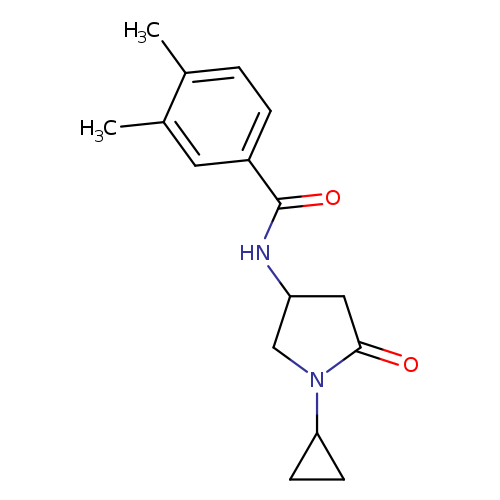 N-(1-cyclopropyl-5-oxopyrrolidin-3-yl)-3,4-dimethylbenzamide