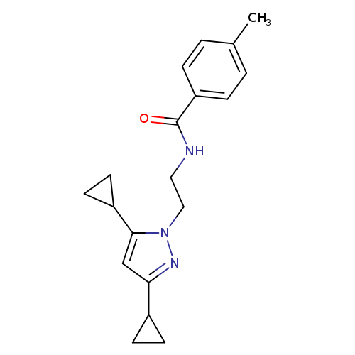 N-[2-(3,5-dicyclopropyl-1H-pyrazol-1-yl)ethyl]-4-methylbenzamide