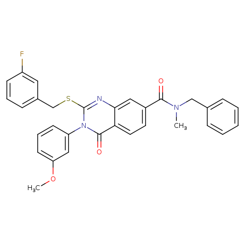N-benzyl-2-{[(3-fluorophenyl)methyl]sulfanyl}-3-(3-methoxyphenyl)-N-methyl-4-oxo-3,4-dihydroquinazoline-7-carboxamide