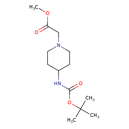1-Piperidineacetic acid, 4-[[(1,1-dimethylethoxy)carbonyl]amino]-,methyl ester