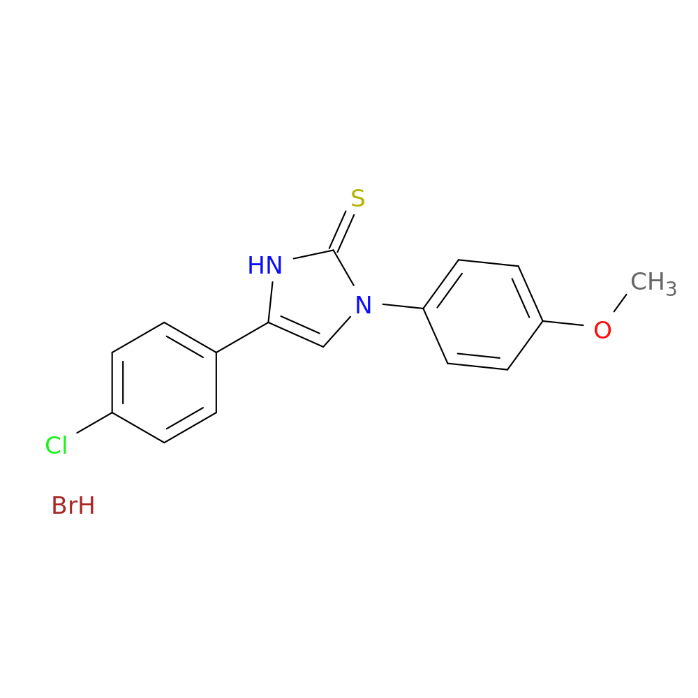 4-(4-chlorophenyl)-1-(4-methoxyphenyl)-2,3-dihydro-1H-imidazole-2-thione hydrobromide