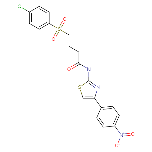 4-(4-chlorobenzenesulfonyl)-N-[4-(4-nitrophenyl)-1,3-thiazol-2-yl]butanamide