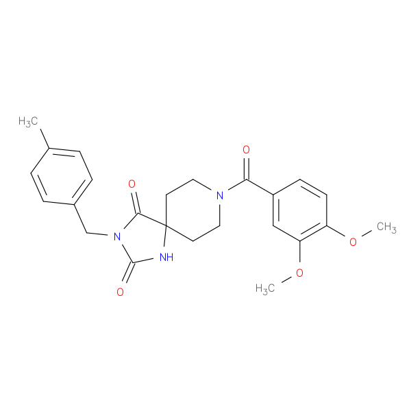 8-(3,4-dimethoxybenzoyl)-3-[(4-methylphenyl)methyl]-1,3,8-triazaspiro[4.5]decane-2,4-dione