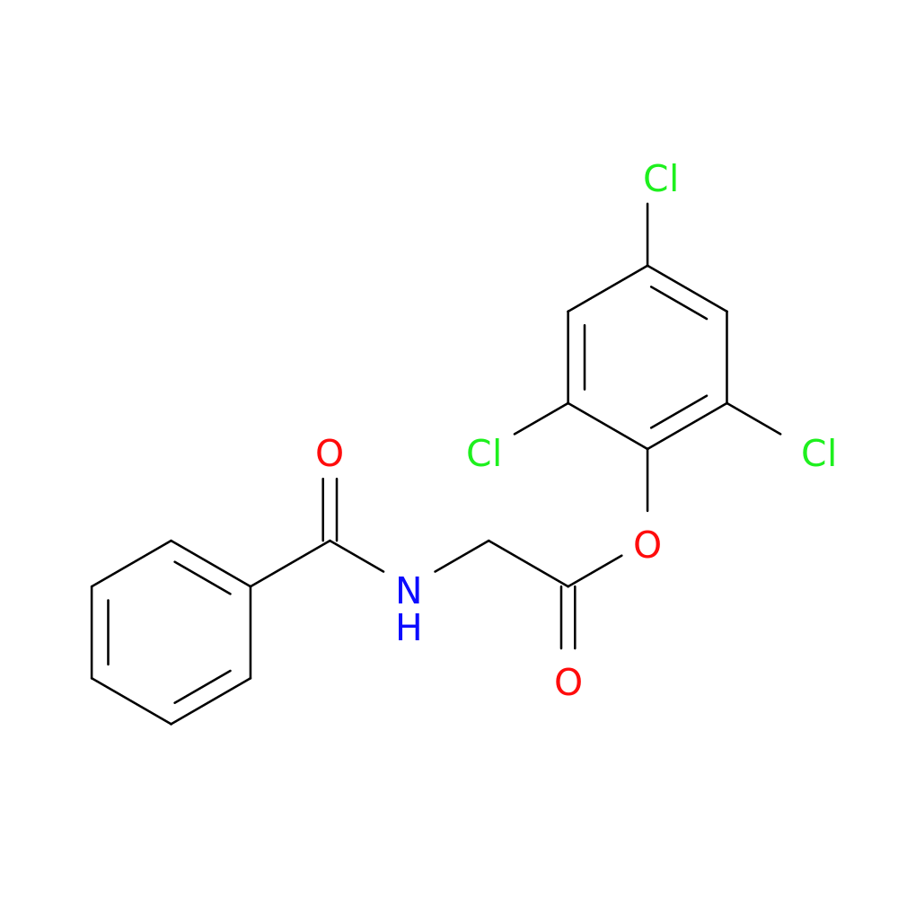 2,4,6-trichlorophenyl (benzoylamino)acetate