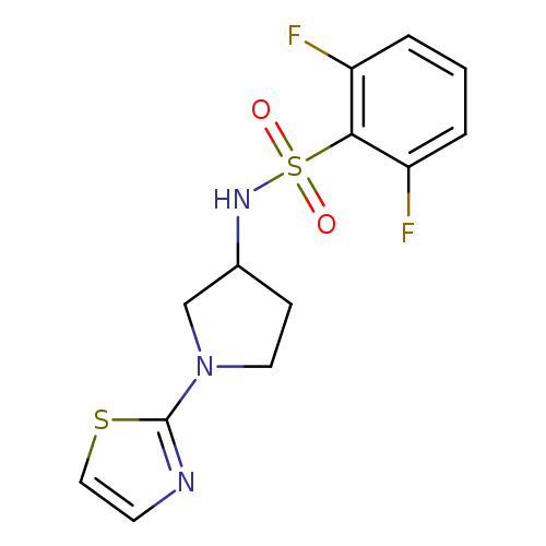 2,6-difluoro-N-[1-(1,3-thiazol-2-yl)pyrrolidin-3-yl]benzene-1-sulfonamide