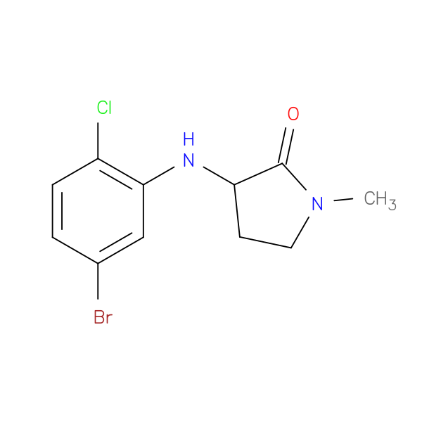 3-[(5-bromo-2-chlorophenyl)amino]-1-methylpyrrolidin-2-one