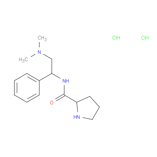 N-[2-(dimethylamino)-1-phenylethyl]pyrrolidine-2-carboxamide dihydrochloride
