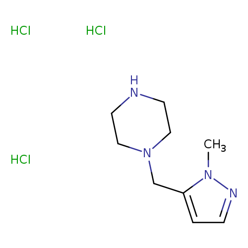 1-[(1-methyl-1H-pyrazol-5-yl)methyl]piperazine trihydrochloride