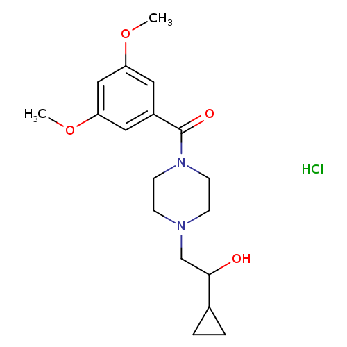 1-cyclopropyl-2-[4-(3,5-dimethoxybenzoyl)piperazin-1-yl]ethan-1-ol hydrochloride