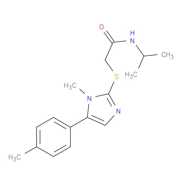 2-{[1-methyl-5-(4-methylphenyl)-1H-imidazol-2-yl]sulfanyl}-N-(propan-2-yl)acetamide