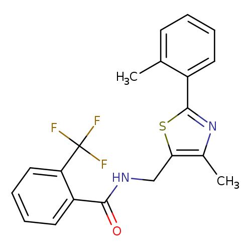 N-{[4-methyl-2-(2-methylphenyl)-1,3-thiazol-5-yl]methyl}-2-(trifluoromethyl)benzamide