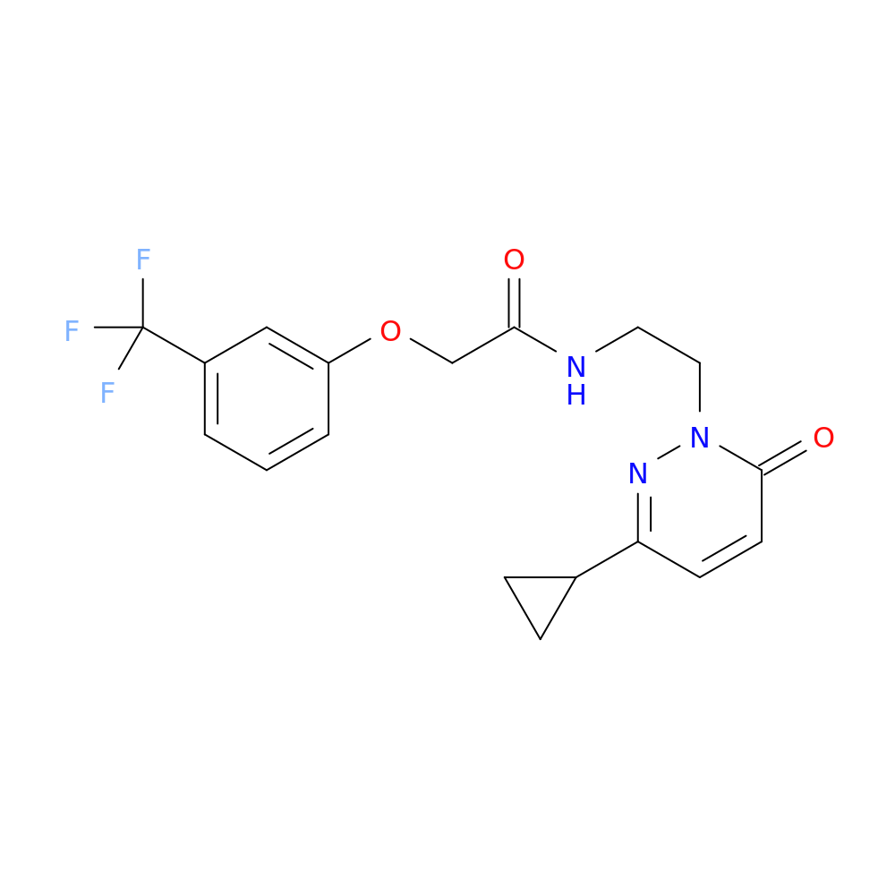 N-[2-(3-cyclopropyl-6-oxo-1,6-dihydropyridazin-1-yl)ethyl]-2-[3-(trifluoromethyl)phenoxy]acetamide
