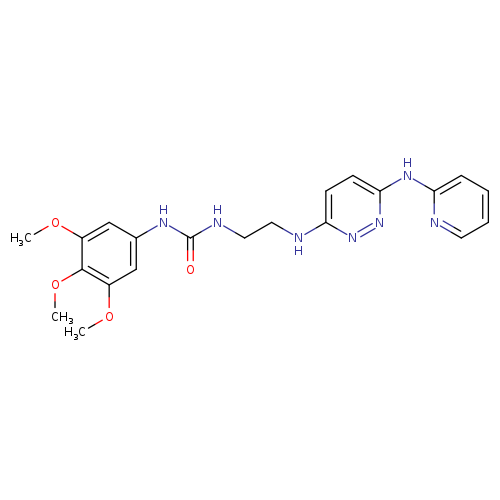 1-[2-({6-[(pyridin-2-yl)amino]pyridazin-3-yl}amino)ethyl]-3-(3,4,5-trimethoxyphenyl)urea