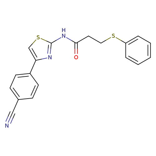 N-[4-(4-cyanophenyl)-1,3-thiazol-2-yl]-3-(phenylsulfanyl)propanamide