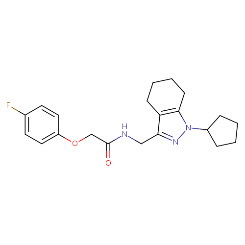 N-[(1-cyclopentyl-4,5,6,7-tetrahydro-1H-indazol-3-yl)methyl]-2-(4-fluorophenoxy)acetamide