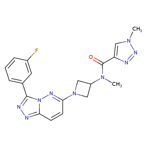 N-{1-[3-(3-fluorophenyl)-[1,2,4]triazolo[4,3-b]pyridazin-6-yl]azetidin-3-yl}-N,1-dimethyl-1H-1,2,3-triazole-4-carboxamide