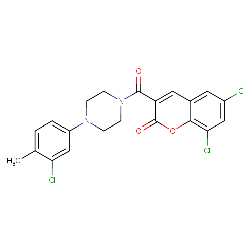 6,8-dichloro-3-[4-(3-chloro-4-methylphenyl)piperazine-1-carbonyl]-2H-chromen-2-one