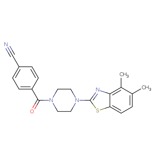 4-[4-(4,5-dimethyl-1,3-benzothiazol-2-yl)piperazine-1-carbonyl]benzonitrile