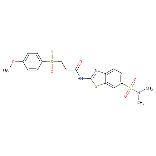 N-[6-(dimethylsulfamoyl)-1,3-benzothiazol-2-yl]-3-(4-methoxybenzenesulfonyl)propanamide