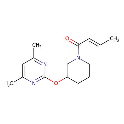 (2E)-1-{3-[(4,6-dimethylpyrimidin-2-yl)oxy]piperidin-1-yl}but-2-en-1-one
