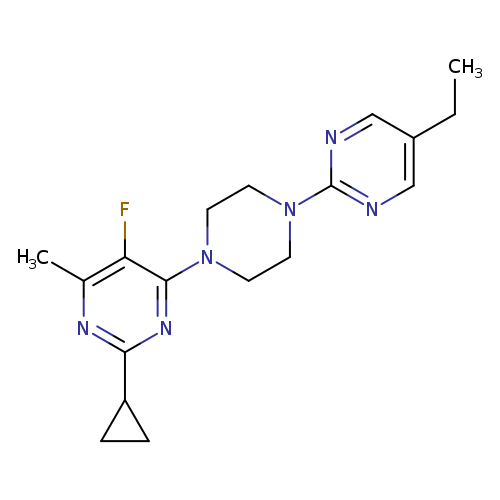 2-cyclopropyl-4-[4-(5-ethylpyrimidin-2-yl)piperazin-1-yl]-5-fluoro-6-methylpyrimidine