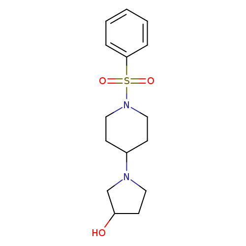 1-[1-(benzenesulfonyl)piperidin-4-yl]pyrrolidin-3-ol