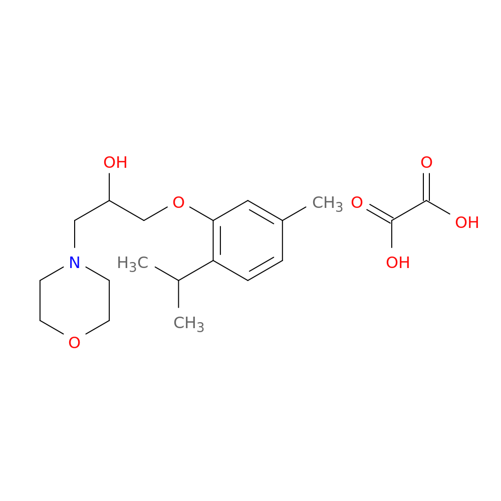 1-[5-methyl-2-(propan-2-yl)phenoxy]-3-(morpholin-4-yl)propan-2-ol; oxalic acid