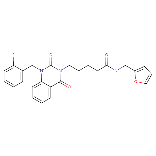 5-{1-[(2-fluorophenyl)methyl]-2,4-dioxo-1,2,3,4-tetrahydroquinazolin-3-yl}-N-[(furan-2-yl)methyl]pentanamide