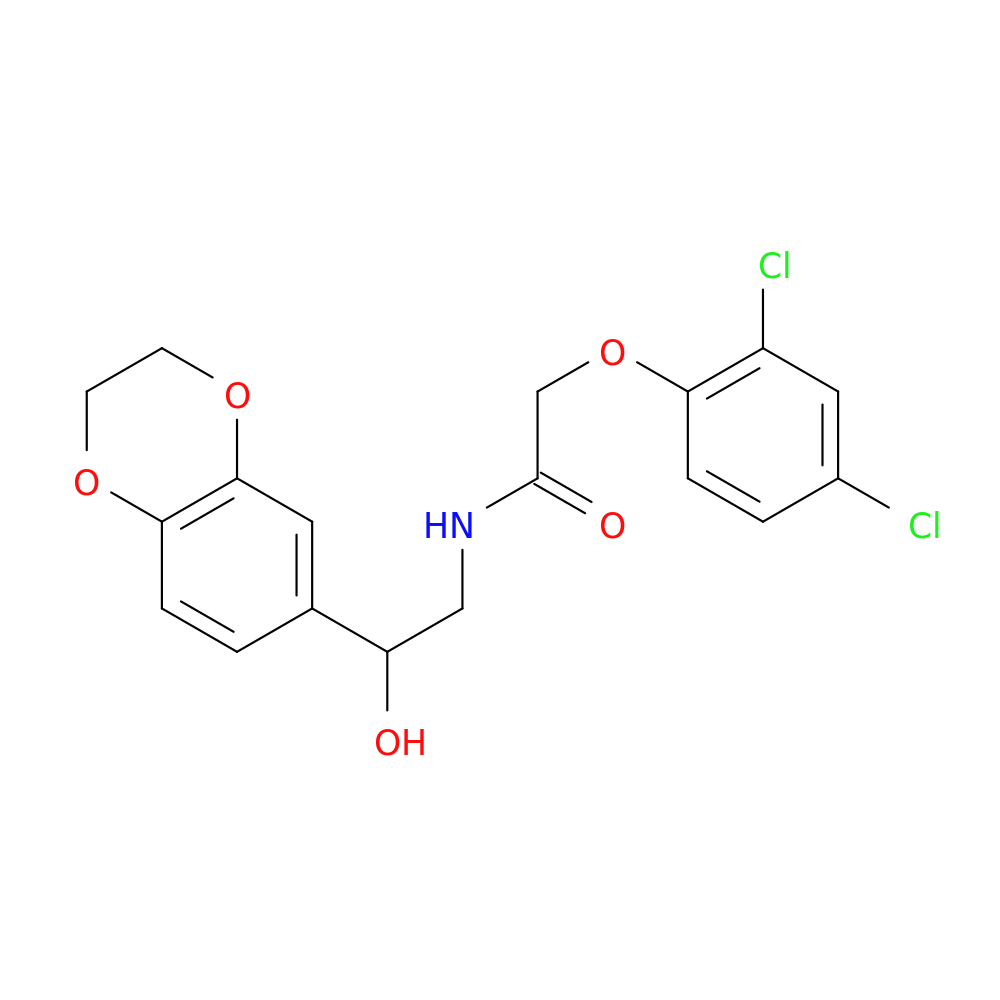2-(2,4-dichlorophenoxy)-N-[2-(2,3-dihydro-1,4-benzodioxin-6-yl)-2-hydroxyethyl]acetamide