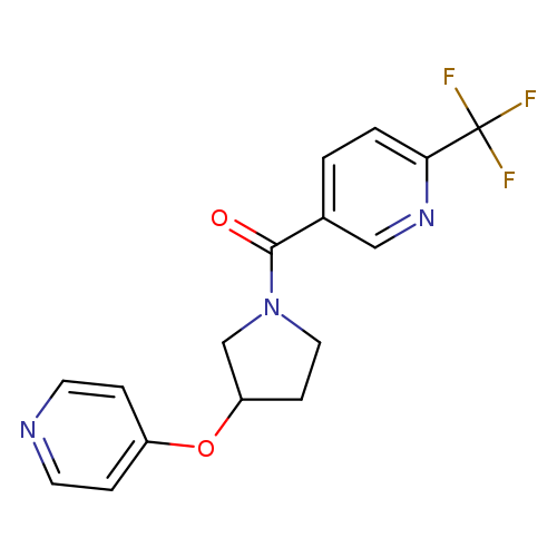 5-[3-(pyridin-4-yloxy)pyrrolidine-1-carbonyl]-2-(trifluoromethyl)pyridine