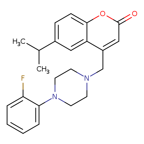 4-{[4-(2-fluorophenyl)piperazin-1-yl]methyl}-6-(propan-2-yl)-2H-chromen-2-one