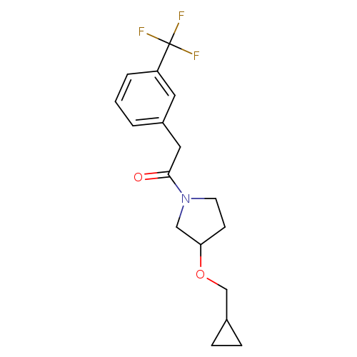 1-[3-(cyclopropylmethoxy)pyrrolidin-1-yl]-2-[3-(trifluoromethyl)phenyl]ethan-1-one