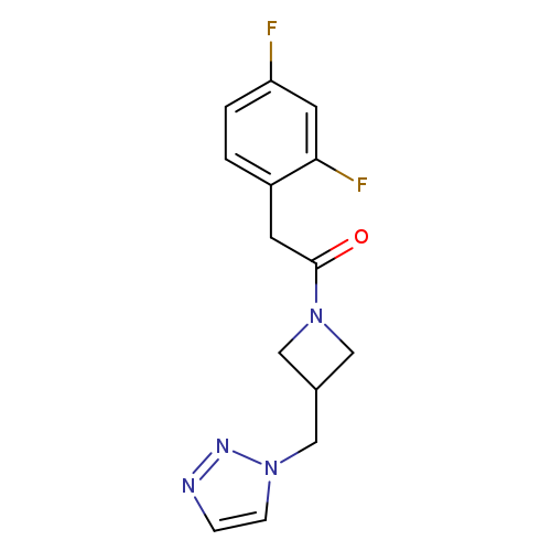 2-(2,4-difluorophenyl)-1-{3-[(1H-1,2,3-triazol-1-yl)methyl]azetidin-1-yl}ethan-1-one